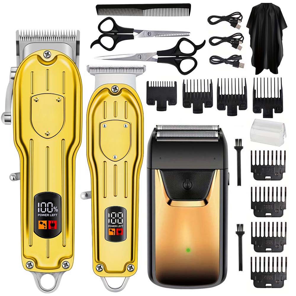 Men Accessories Combo - Set Profesional de Cortapelos con Pantalla