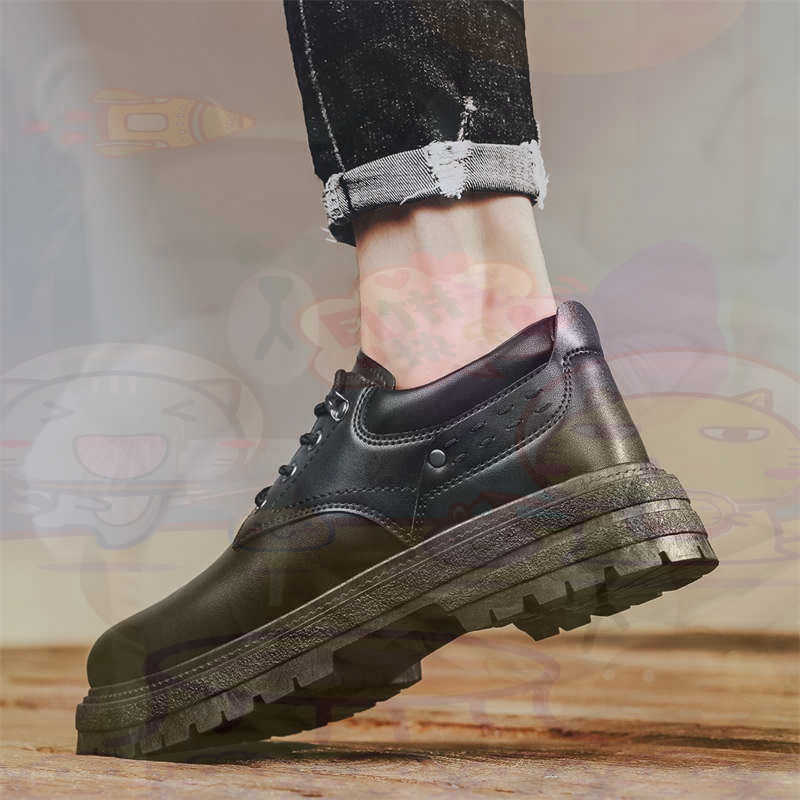 Men Accessories Store - Zapatillas deportivas de cuero Natural oscuro
