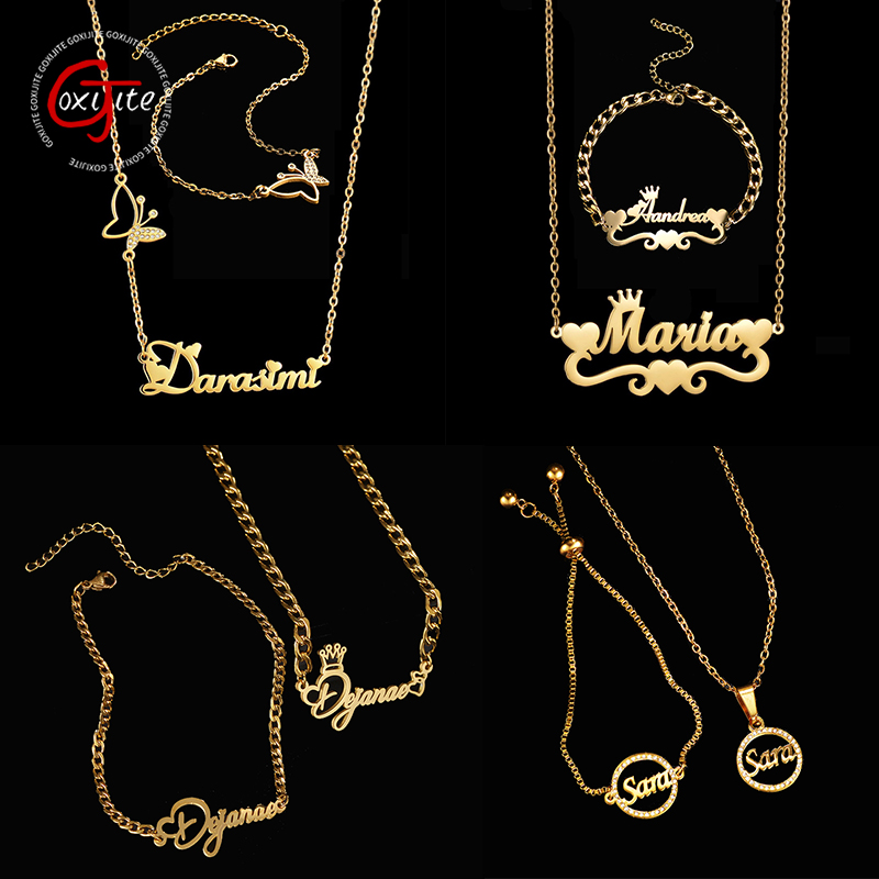 Men Accessories Name - Goxijite-collar con nombre personalizado para mujer,
