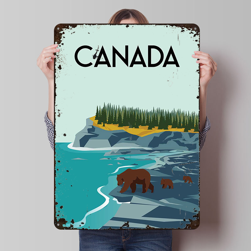Men'S Accessories Canada - Póster de viaje de Canadá, arte