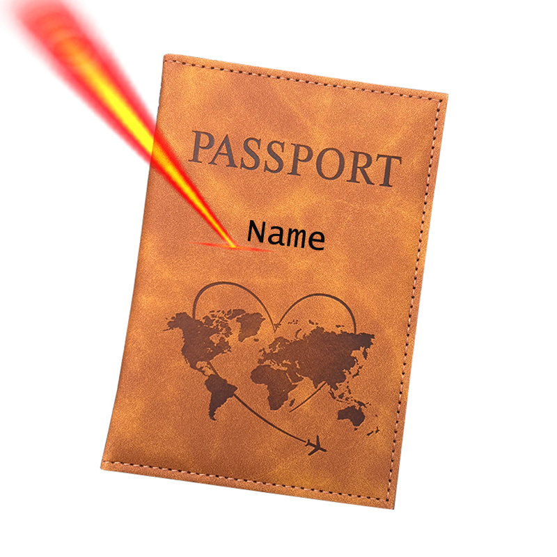 Men Accessories Name - Porta pasaporte con nombre personalizado, billetera
