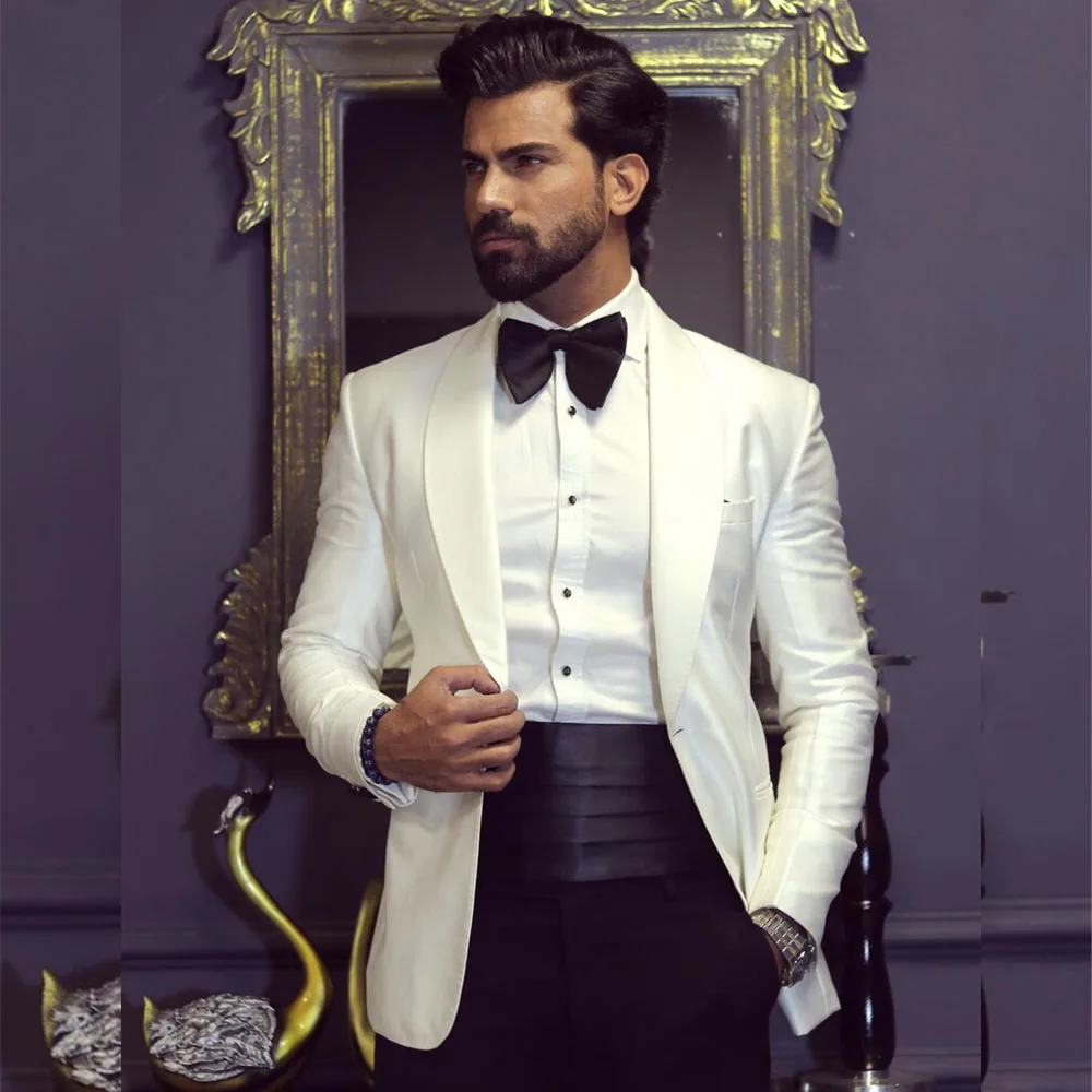 Men Accessories Elegant - Chaqueta blanca clásica de estilo inglés,