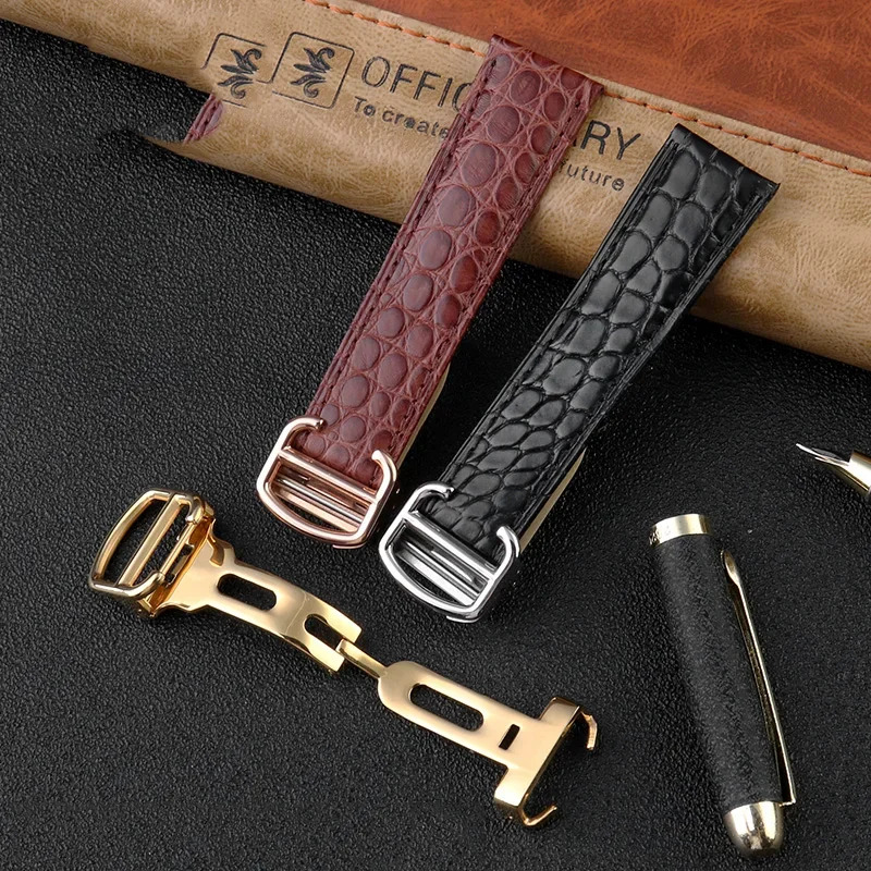 Correa de reloj de cocodrilo 1 - Men'S Accessories Cartier reseña y precio