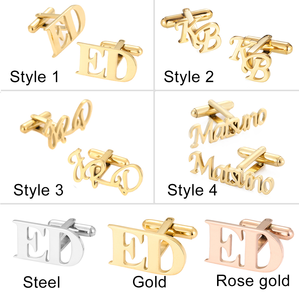 Gemelos con iniciales de nombr - Men Accessories Name reseña y precio