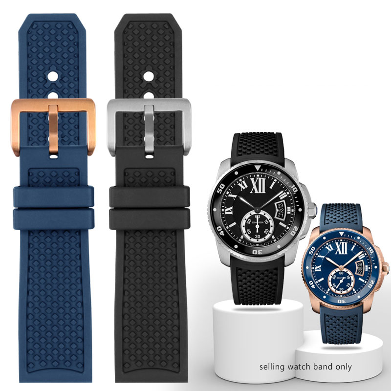 23mm 24mm Fluororubber Watchba - Men'S Accessories Cartier reseña y precio