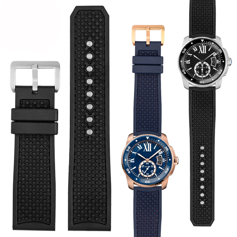 23mm 24mm Fluororubber Watchba - Men'S Accessories Cartier reseña y precio