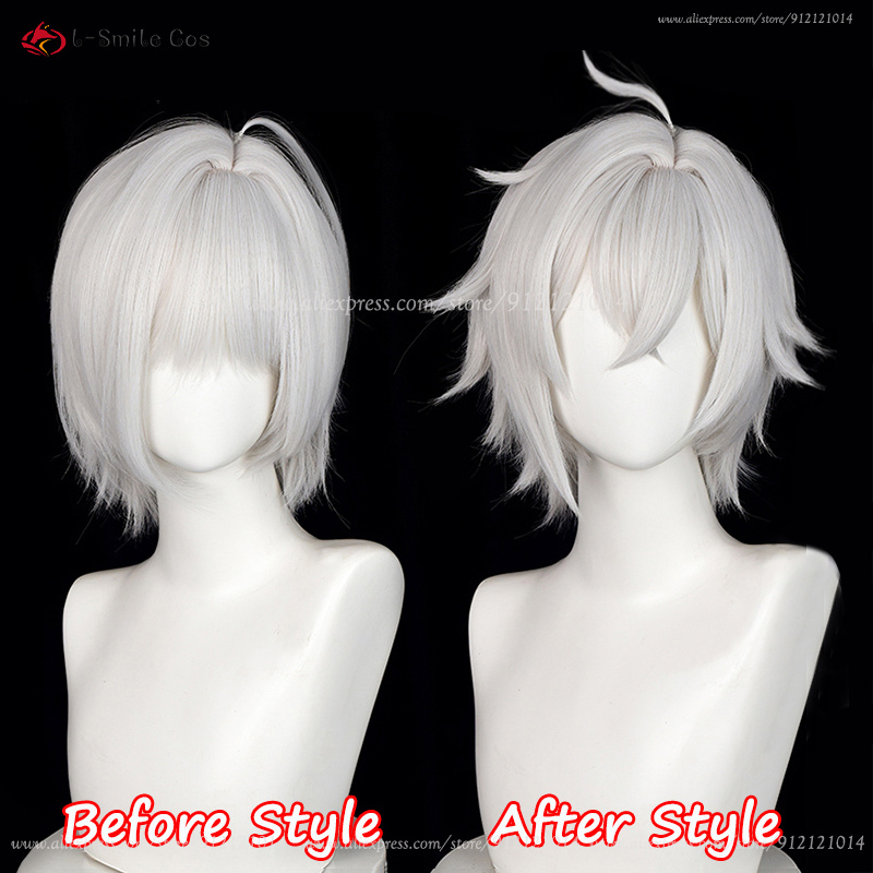 Peluca de Cosplay ZZZ Seth Low - Men Accessories Silver reseña y precio