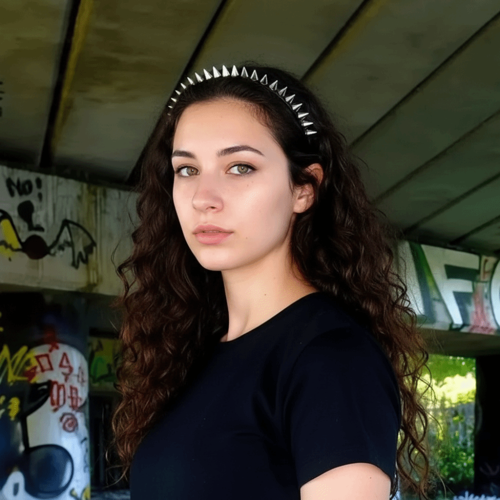 Diadema de Metal con Remaches  - Men Accessories Silver reseña y precio