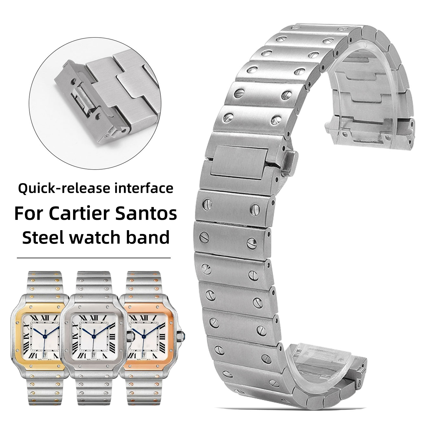 Correa de acero inoxidable de  - Men'S Accessories Cartier reseña y precio