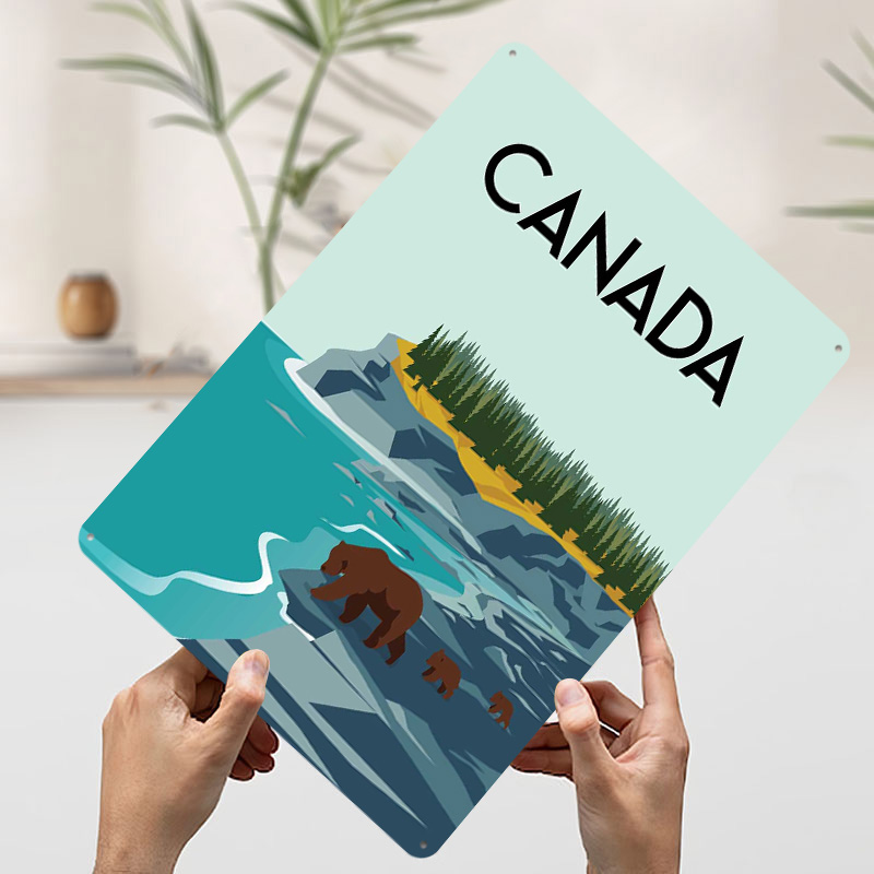 Póster de viaje de Canadá, art - Men'S Accessories Canada reseña y precio