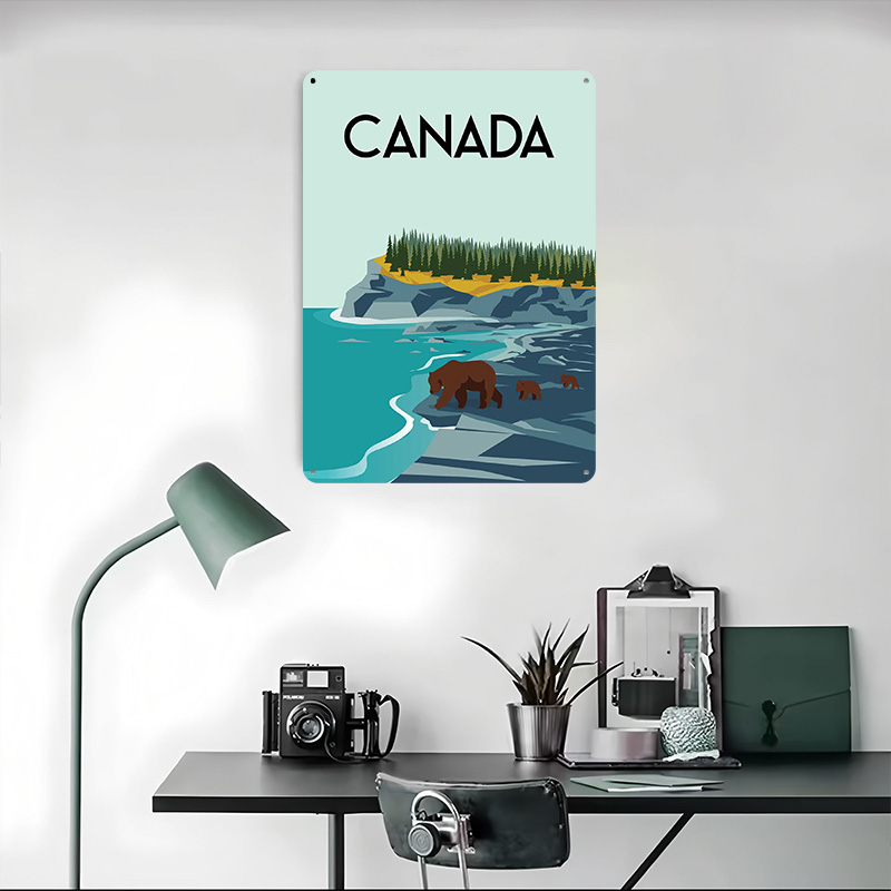 Póster de viaje de Canadá, art - Men'S Accessories Canada reseña y precio