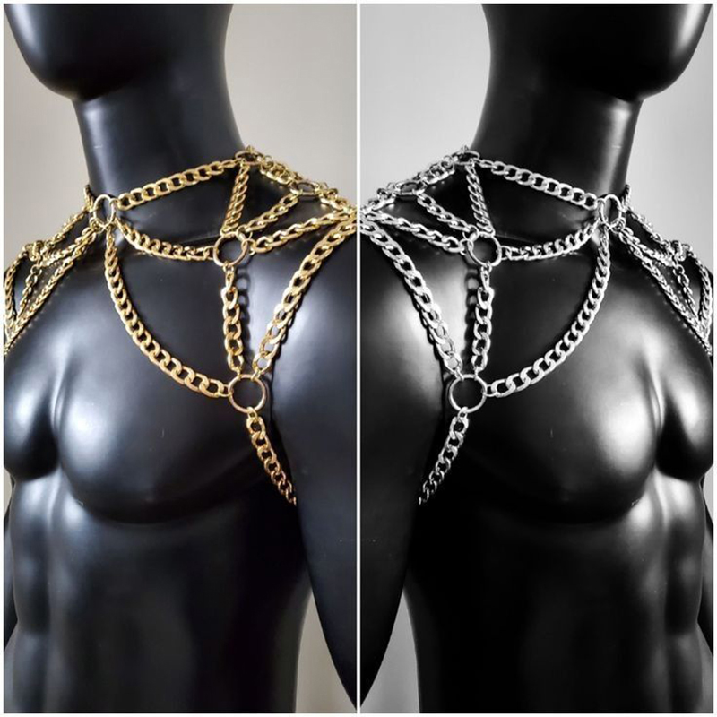 Punk hombres hombro cuerpo cad - Men Accessories Silver reseña y precio