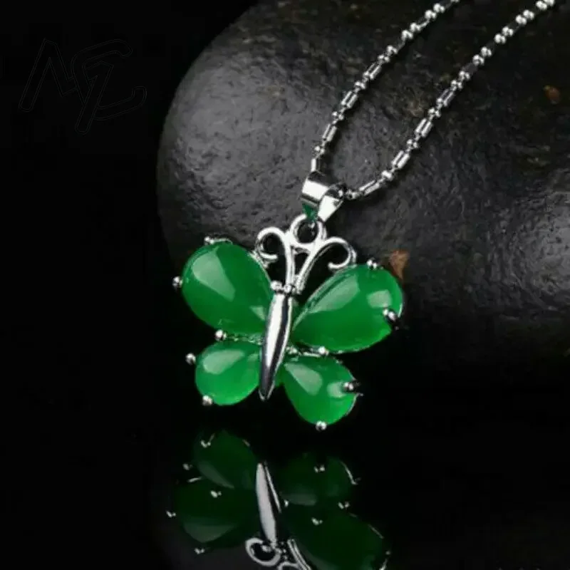 S925 plata verde Jade mariposa - Men Accessories Silver reseña y precio