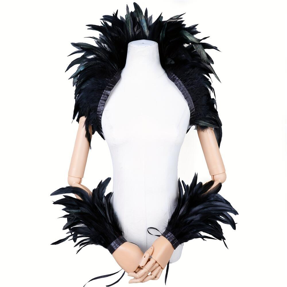Elegante chal de plumas rojas  - Men Accessories Elegant reseña y precio