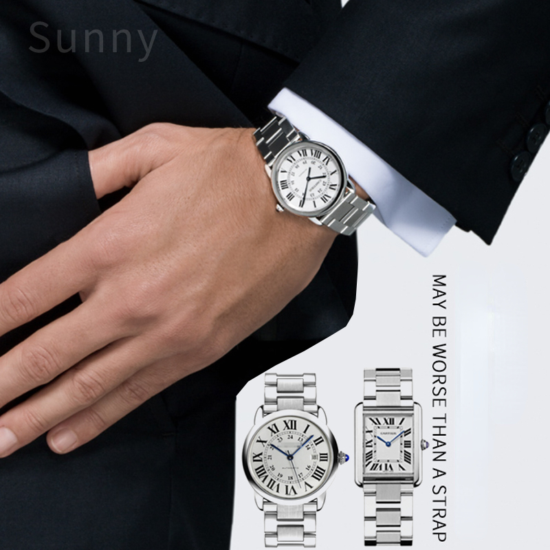Correa de reloj de acero inoxi - Men'S Accessories Cartier reseña y precio